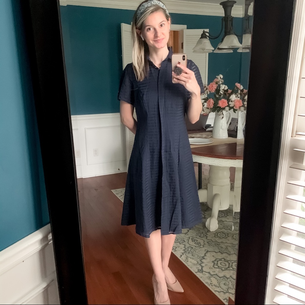 Chetta B Navy Shirt Dress